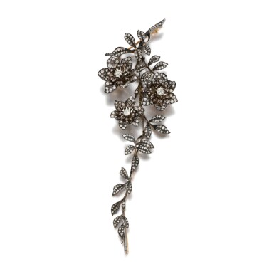 View full screen - View 1 of Lot 176. A diamond devant-de-corsage, circa 1840.