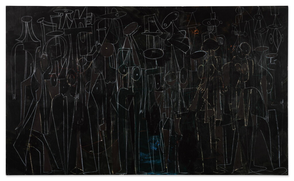 View full screen - View 1 of Lot 237. Black Standing Figures.