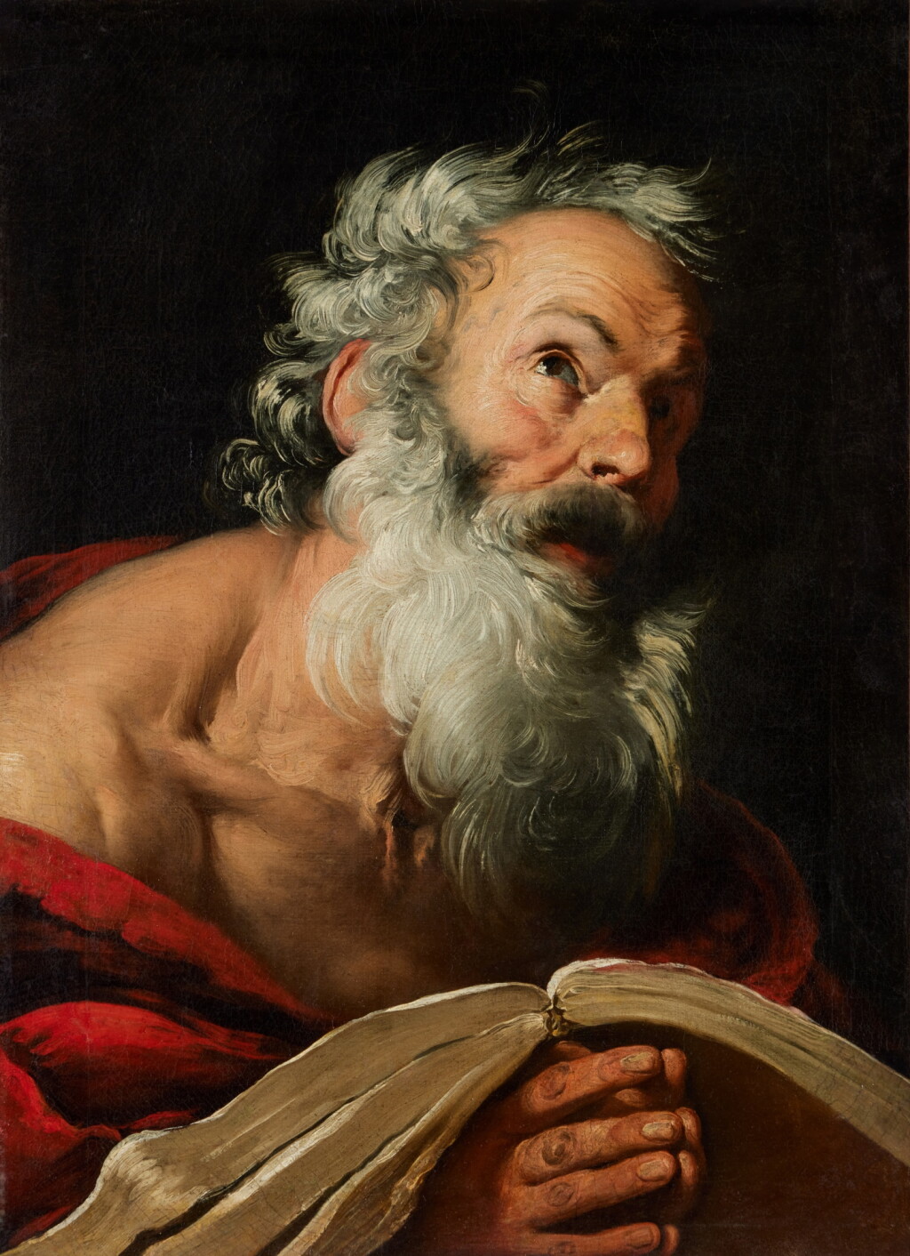 View full screen - View 1 of Lot 282. Saint Jerome Meditating over the Bible.