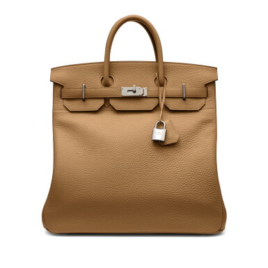 View full screen - View 1 of Lot 1012. Biscuit Clemence HAC Haut à Courroies Birkin 40 Palladium Hardware, 2022.