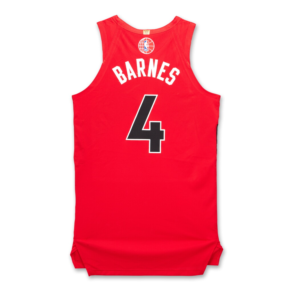 View full screen - View 1 of Lot 5. Scottie Barnes ‘Canada Series’ Toronto Raptors 2025-2026 Game Worn Icon Edition Jersey.