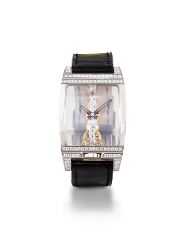 View full screen - View 1 of Lot 75. Golden Bridge, Ref. 113.753.69/0001 0000G Montre bracelet squelettisé en or gris et diamants | White gold skeletonized and diamond-set wristwatch Vers 2010 | Circa 2010.