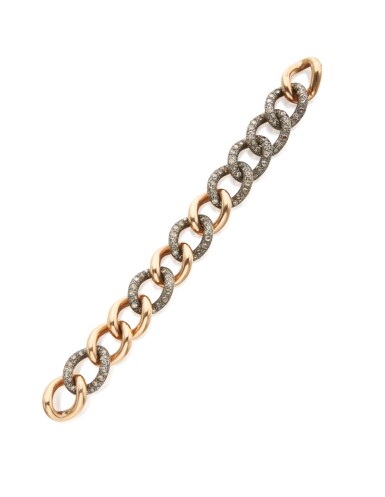 View full screen - View 1 of Lot 27. SILVER, GOLD AND COLORED DIAMOND 'TANGO' BRACELET, POMELLATO.