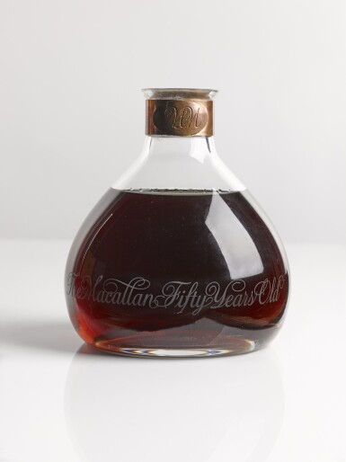 View full screen - View 1 of Lot 6. THE MACALLAN MILLENNIUM DECANTER 50 YEAR OLD.