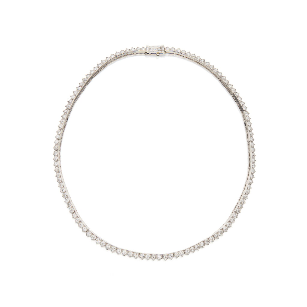 View full screen - View 1 of Lot 136. Diamond Necklace, France.