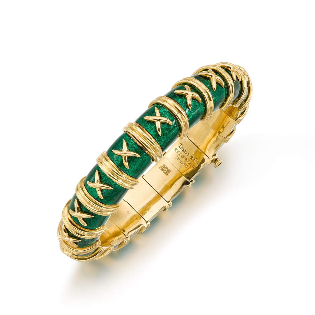 View full screen - View 1 of Lot 105. Enamel Bangle-Bracelet, 'Croisillon', 2004.
