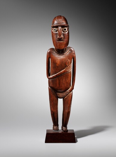 View full screen - View 1 of Lot 64. Statue, Moai Papa, Île de Pâques | Moai Papa figure, Easter island.