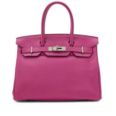 View full screen - View 1 of Lot 69. Rose Pourpre Togo Birkin 30 Palladium Hardware, 2017.