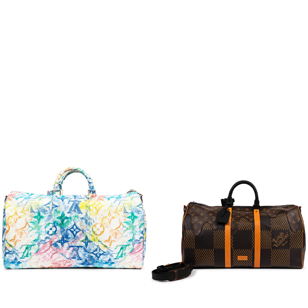 View full screen - View 1 of Lot 721. Set of Four: Two Keepall 50 Bandoulière, Snow Globe and 1845 Zippy Wallet.