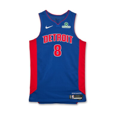 View full screen - View 1 of Lot 189. Tim Hardaway Jr. Detroit Pistons 2025 NBA Playoffs Eastern Conference Round 1 Game Worn Icon Edition Jersey | Game 1.