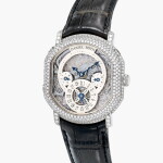 Perpetual Calendar, Reference C117SBCSL02 | A unique white gold and diamond-set semi-skeletonised perpetual calendar wristwatch with leap year indication | Circa 1997