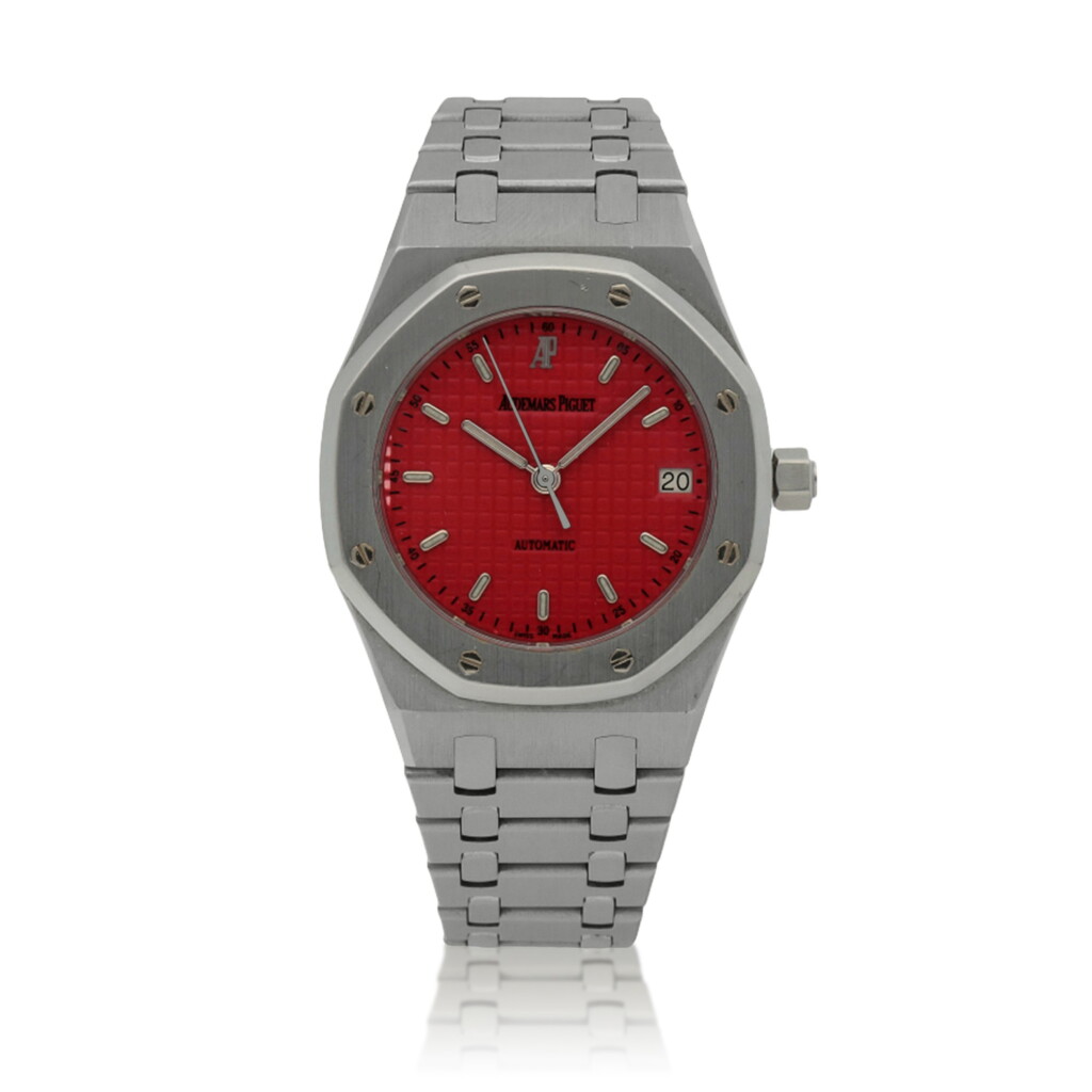 View full screen - View 1 of Lot 93. Royal Oak, Ref. 14790ST Stainless steel wristwatch with date and bracelet Circa 2002 | 愛彼 | 14790ST型號「'Red' Royal Oak」精鋼鍊帶腕錶備日期顯示,年份約2002.