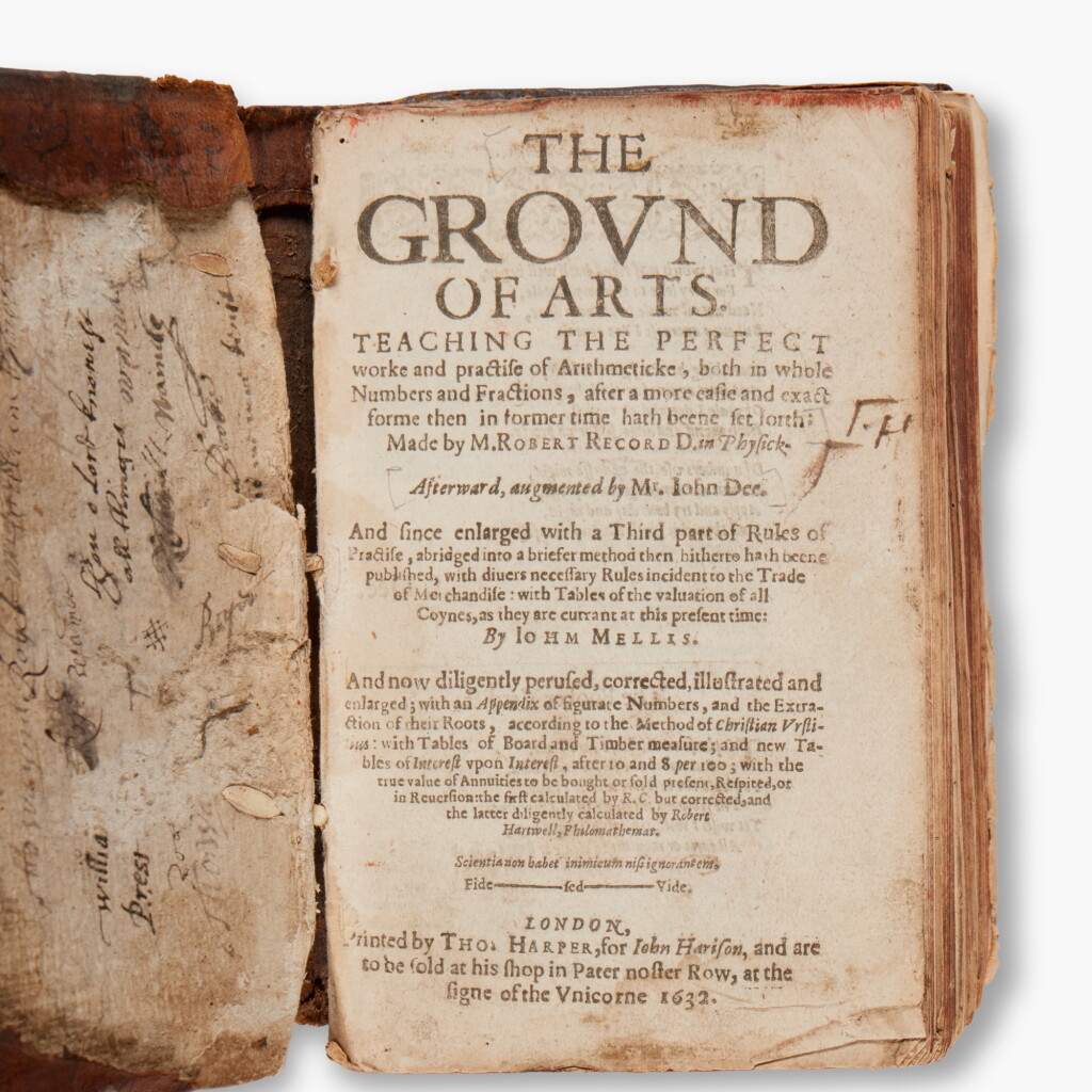 View full screen - View 1 of Lot 56. Recorde, Robert | The Ground of Arts …, London, 1632, early edition, contemporary roan.