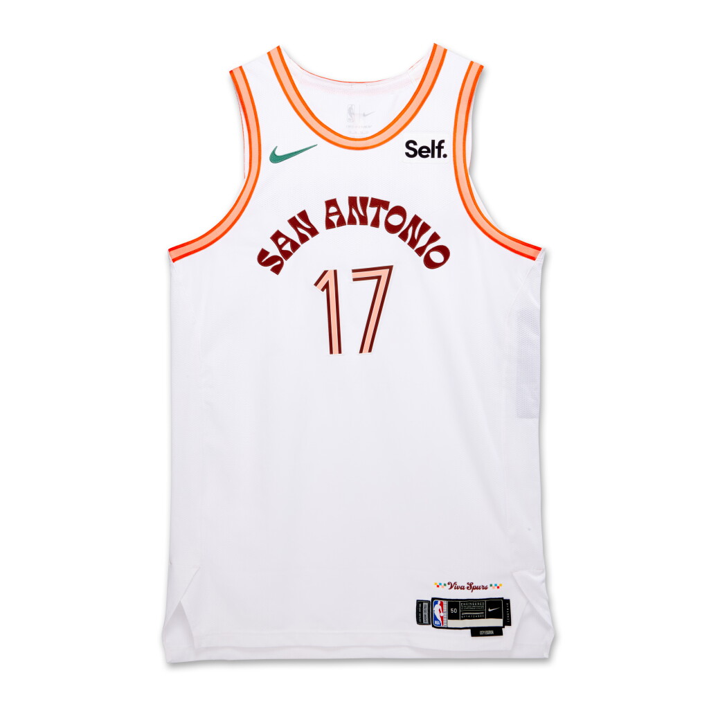 View full screen - View 1 of Lot 38. Doug McDermott San Antonio Spurs 2023-2024 In-Season Tournament Game Worn City Edition Jersey .