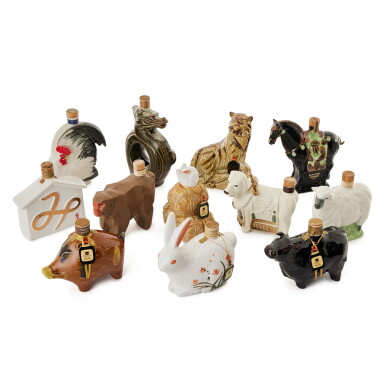 View full screen - View 1 of Lot 398. Suntory Chinese Zodiac Set 43.0 abv NV (12 BT70).