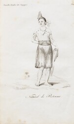 LESSON. Notice sur l'île de Rotouma, 1825. brochure in-8, cousue, sous étui moderne.