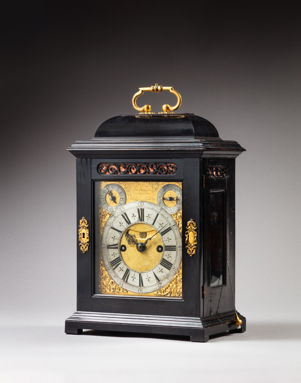 View full screen - View 1 of Lot 37. Thomas Tompion No.376. A William III small ebony quarter repeating table clock, London, circa 1700.