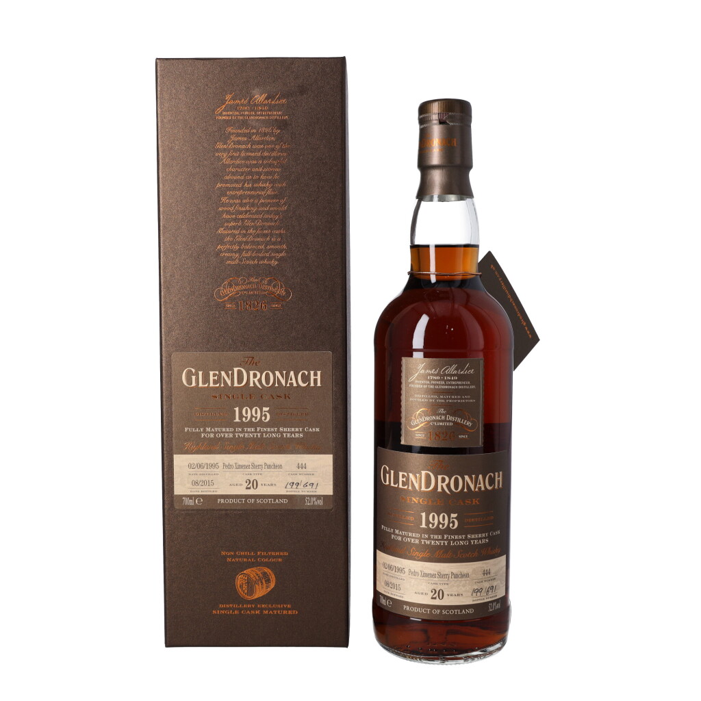 View full screen - View 1 of Lot 5199. The Glendronach Single Cask 20 Year Old 53.2 abv 1995 (1 BT70).