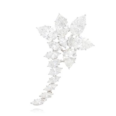 View full screen - View 1 of Lot 578. Diamond brooch.