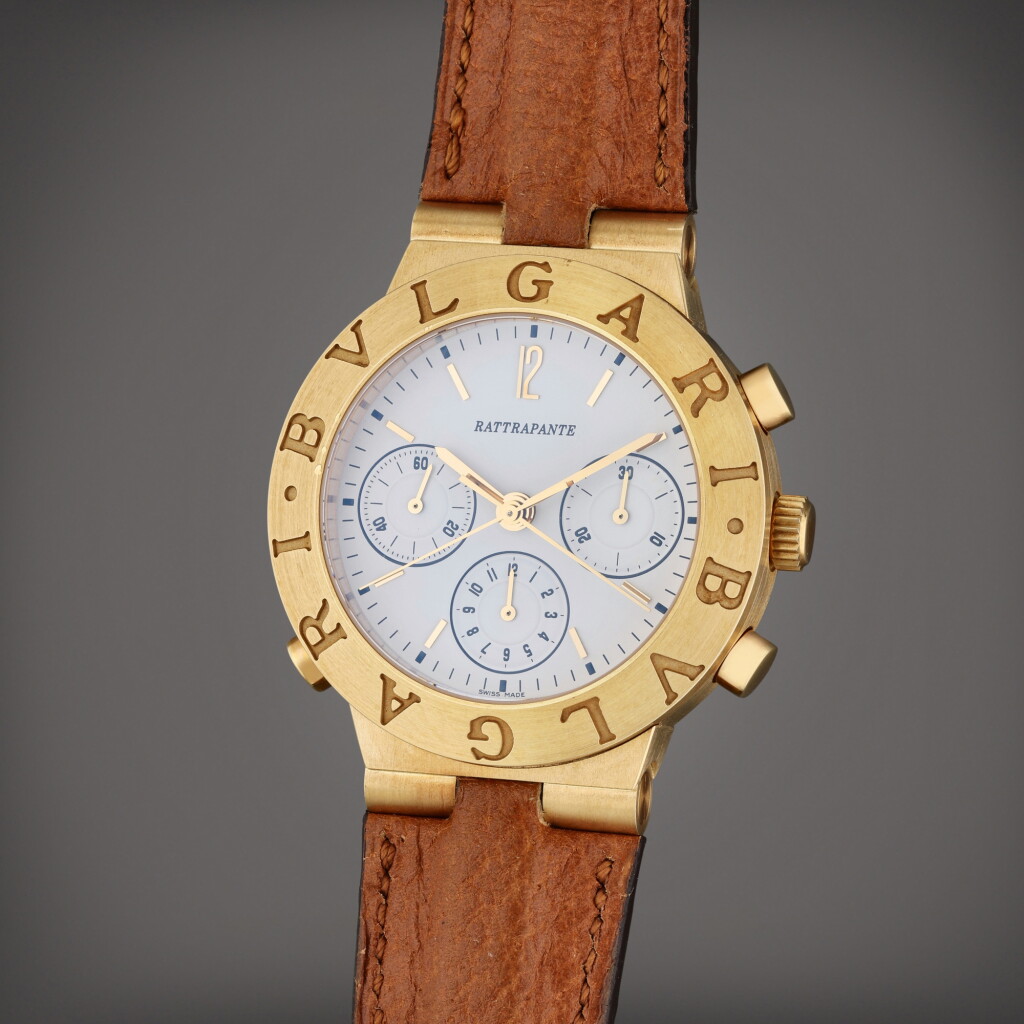 View full screen - View 1 of Lot 410. Reference CH 40 GL Rattrapante | A yellow gold automatic split second chronograph wristwatch, Circa 2000.