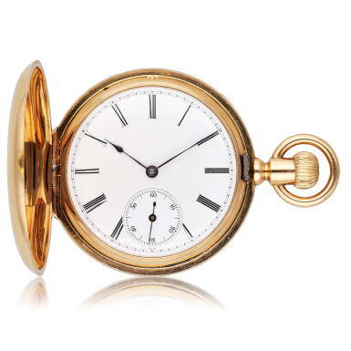 View full screen - View 1 of Lot 119. Retailed by W.W. Wattles Pittsburgh, Pa.: A yellow gold hunting cased watch, Circa 1889.