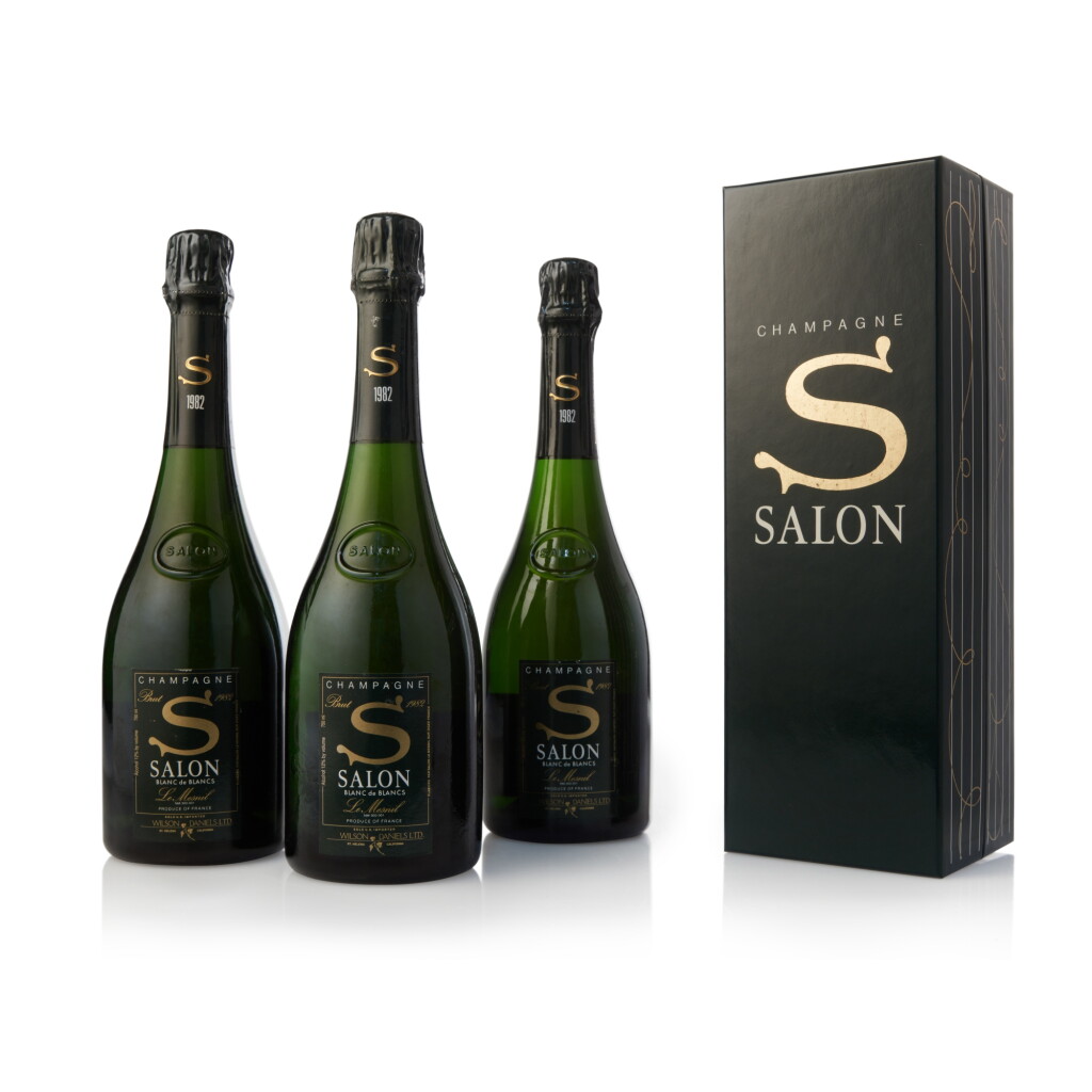 View full screen - View 1 of Lot 7285. Salon Le Mesnil, Blanc de Blancs 1982 (3 BT).