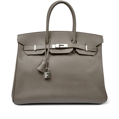 View full screen - View 1 of Lot 57. Limited Edition Etain and Bleu Thalassa Epsom Candy Birkin 35 Palladium Hardware, 2011.