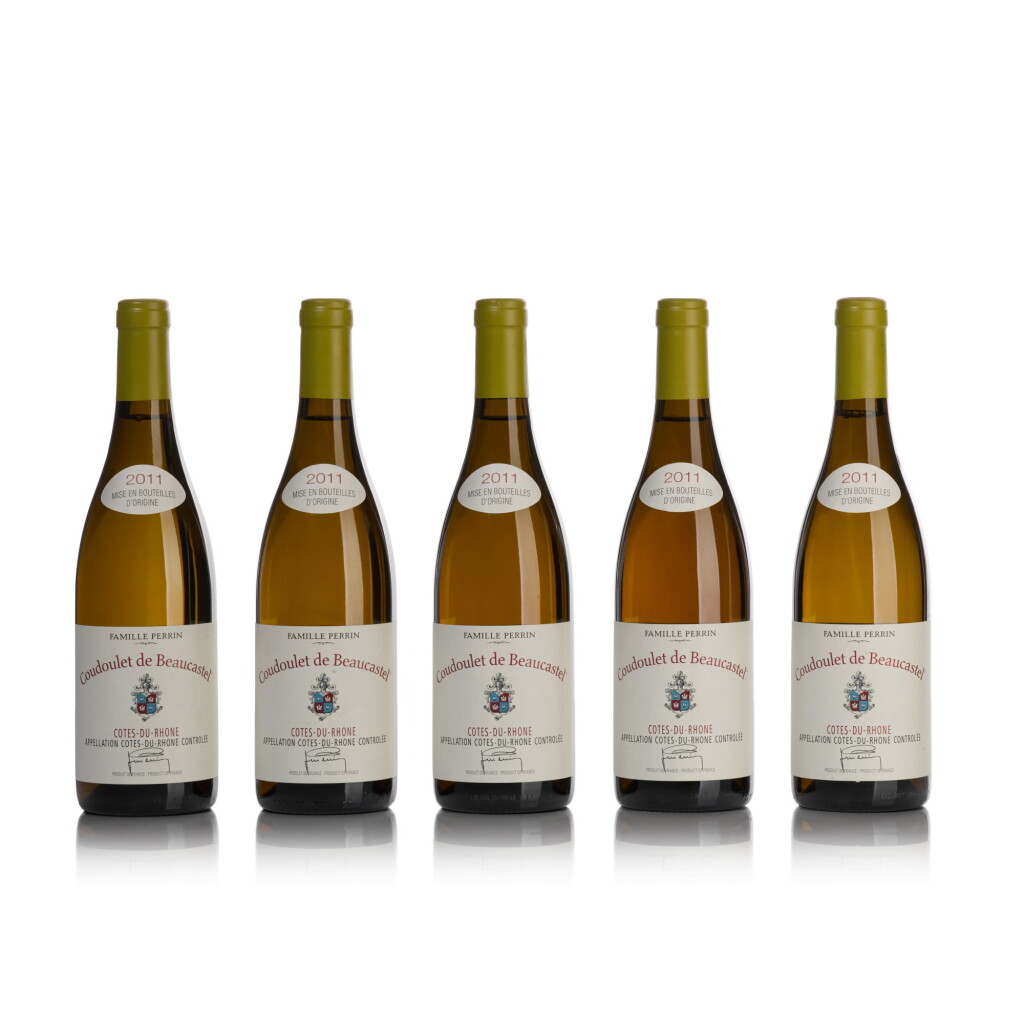 View full screen - View 1 of Lot 281. Coudoulet de Beaucastel Blanc 2011 Perrin (10 BT).