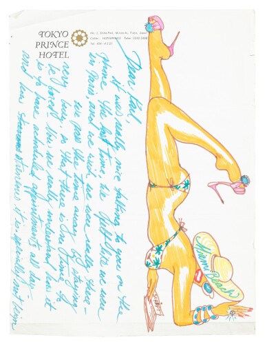 View full screen - View 1 of Lot 44. a five-page autograph letter to Karl Lagerfeld, mid 1970s.