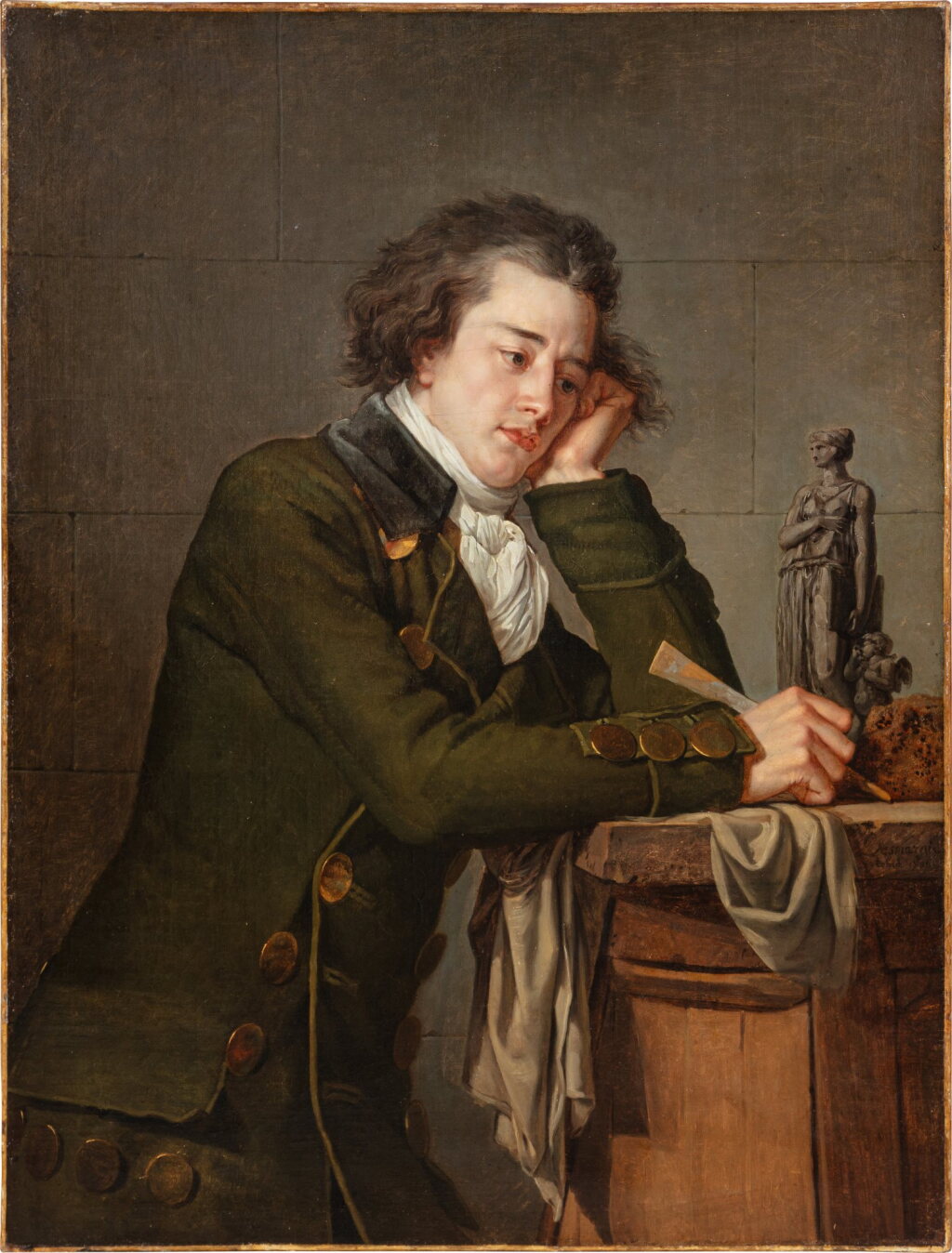 View full screen - View 1 of Lot 42. Portrait of Antoine-Denis Chaudet | Portrait du sculpteur Antoine-Denis Chaudet .