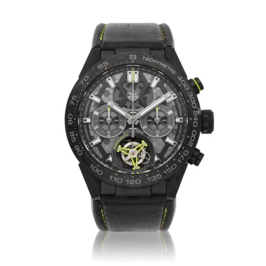 View full screen - View 1 of Lot 48. Carrera Tourbillon Nanograph, ref. CAR5A8K | A limited edition titanium toubillon chronograph wristwatch | Circa 2019.