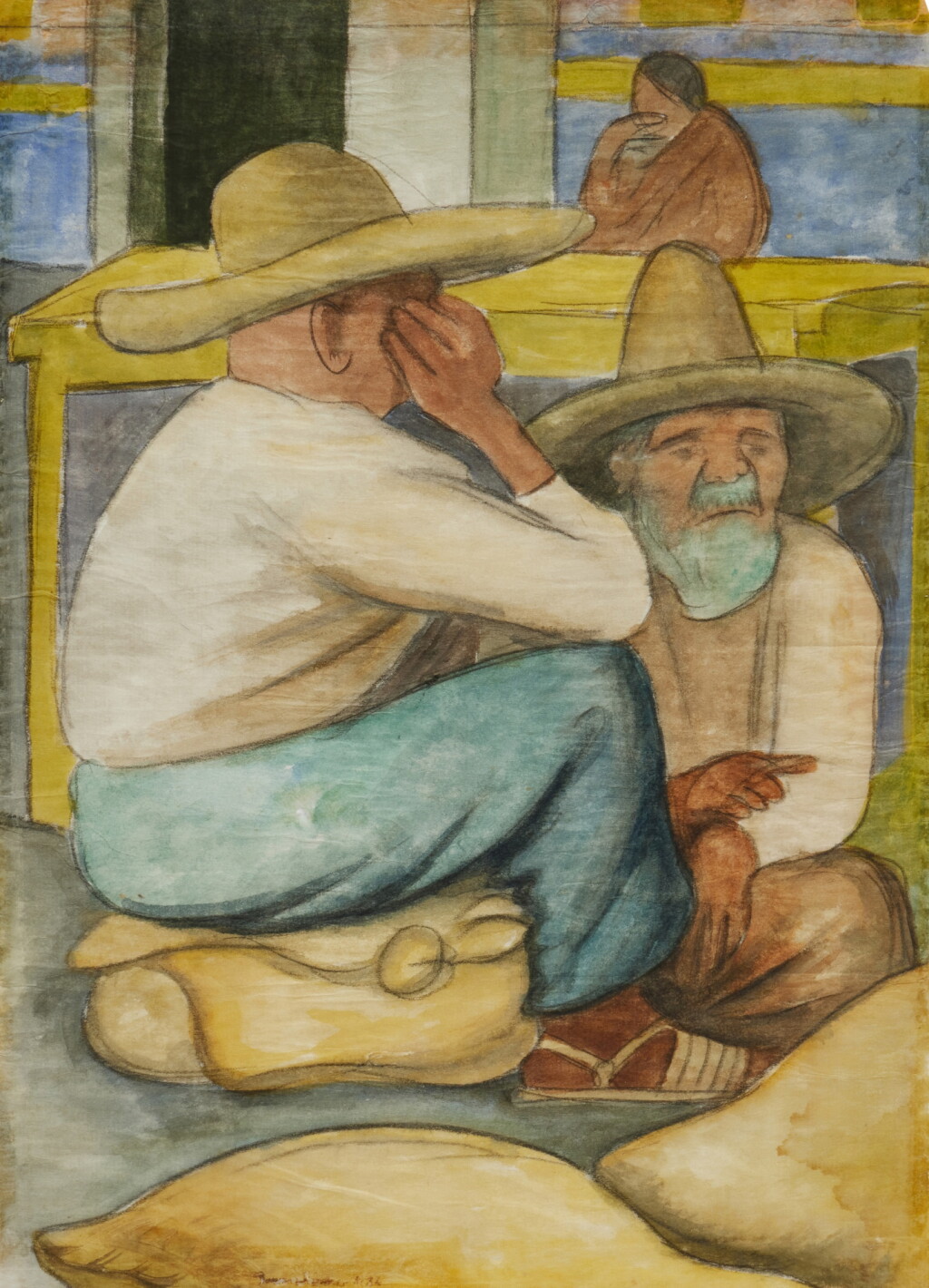 View full screen - View 1 of Lot 412. Hombre barbado.