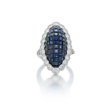 View full screen - View 1 of Lot 153. 'Mystery-Set' Sapphire and Diamond Ring, France.