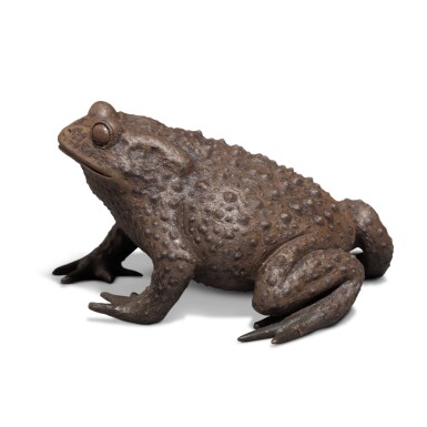 View full screen - View 1 of Lot 169. An Yixing figure of a toad, signed Chen Mingyuan, early Qing dynasty.