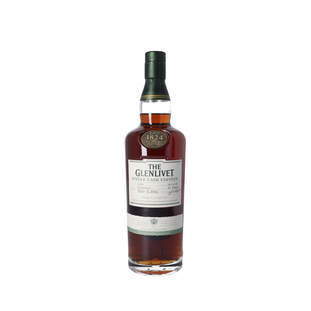 View full screen - View 1 of Lot 5255. The Glenlivet Atlantic Single Cask 40 Year Old 41.6 abv NV (1 BT70).