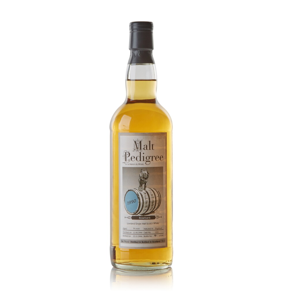 View full screen - View 1 of Lot 154. Rosebank LMDW 16 Year Old Malt Pedigree Cask #1513 56.7 abv 1990 .