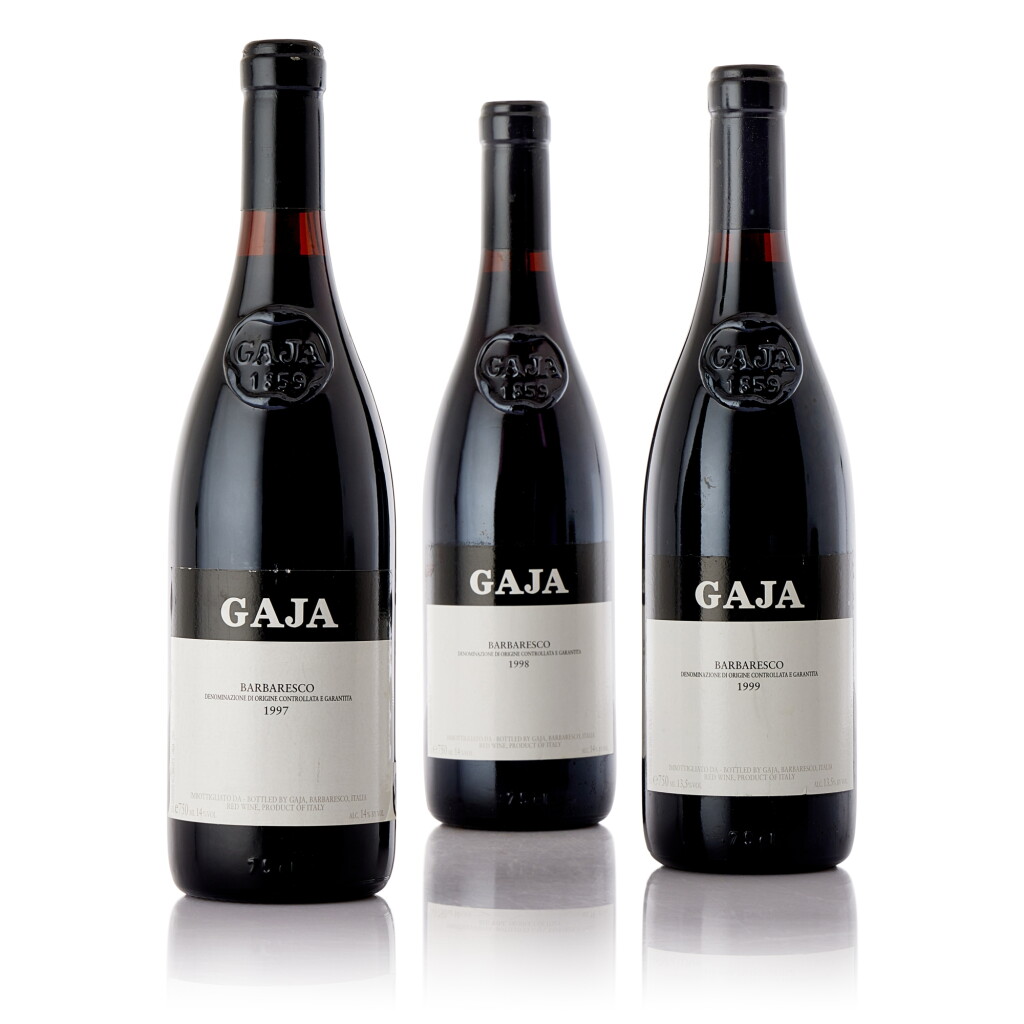 View full screen - View 1 of Lot 6330. Gaja, Barbaresco 1990s Vertical (9 BT).