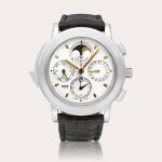 Grande Complication, Reference IW3770 A limited edition platinum minute repeating perpetual calendar chronograph wristwatch with moon phases, Circa 1990 | 萬國 | GRANDE COMPLICATION 型號IW3770 | 限量版鉑金三問萬年曆計時腕錶,備月相顯示,約1990年製