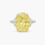 Fancy Intense Yellow Diamond and Diamond Ring 9.57克拉 濃彩黃色鑽石 配 鑽石 戒指