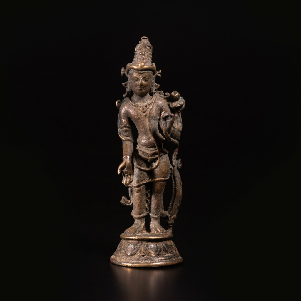 View full screen - View 1 of Lot 608. A copper alloy figure of Padmapani, India, Pala dynasty, circa 11th century.