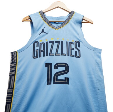 View full screen - View 1 of Lot 87. Ja Morant Memphis Grizzlies 2023-2024 Game Worn Statement Edition Jersey .