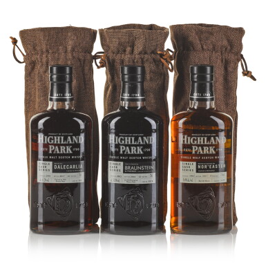 View full screen - View 1 of Lot 202. Highland Park Single Cask Series Selection NV (3 BT 70cl).