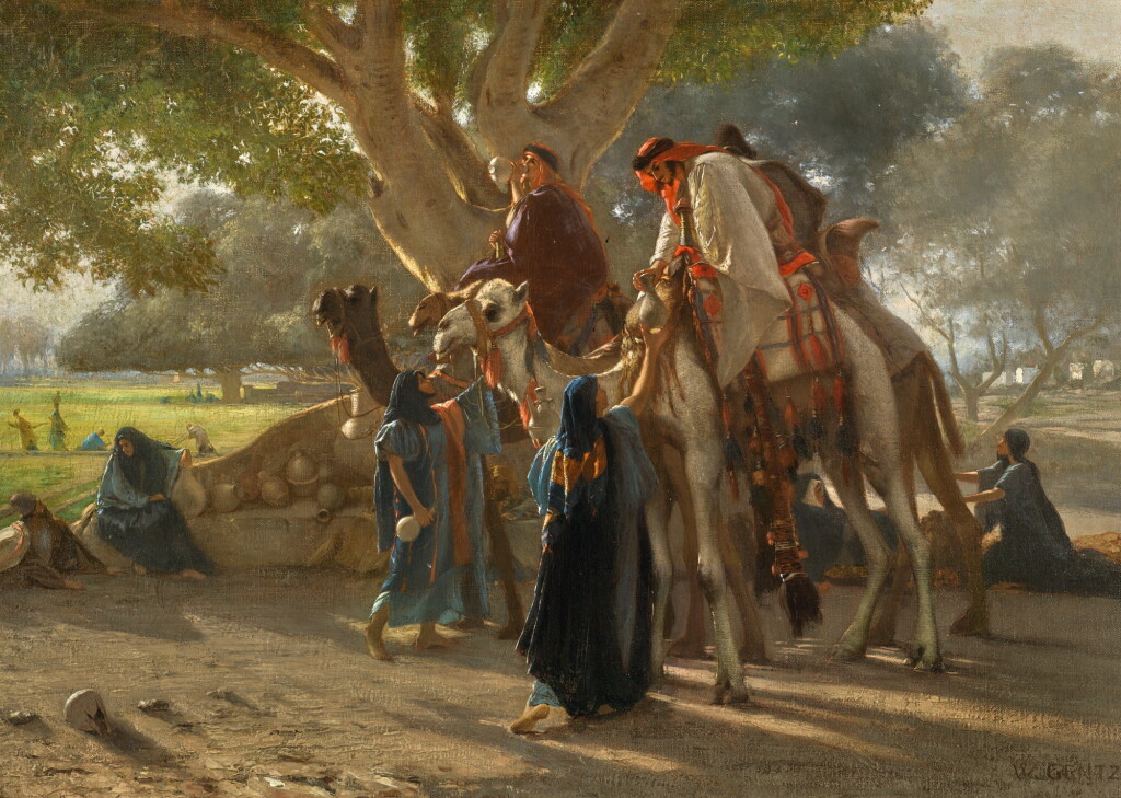 View full screen - View 1 of Lot 33. KARL WILHELM GENTZ | HALT BY THE WELL.