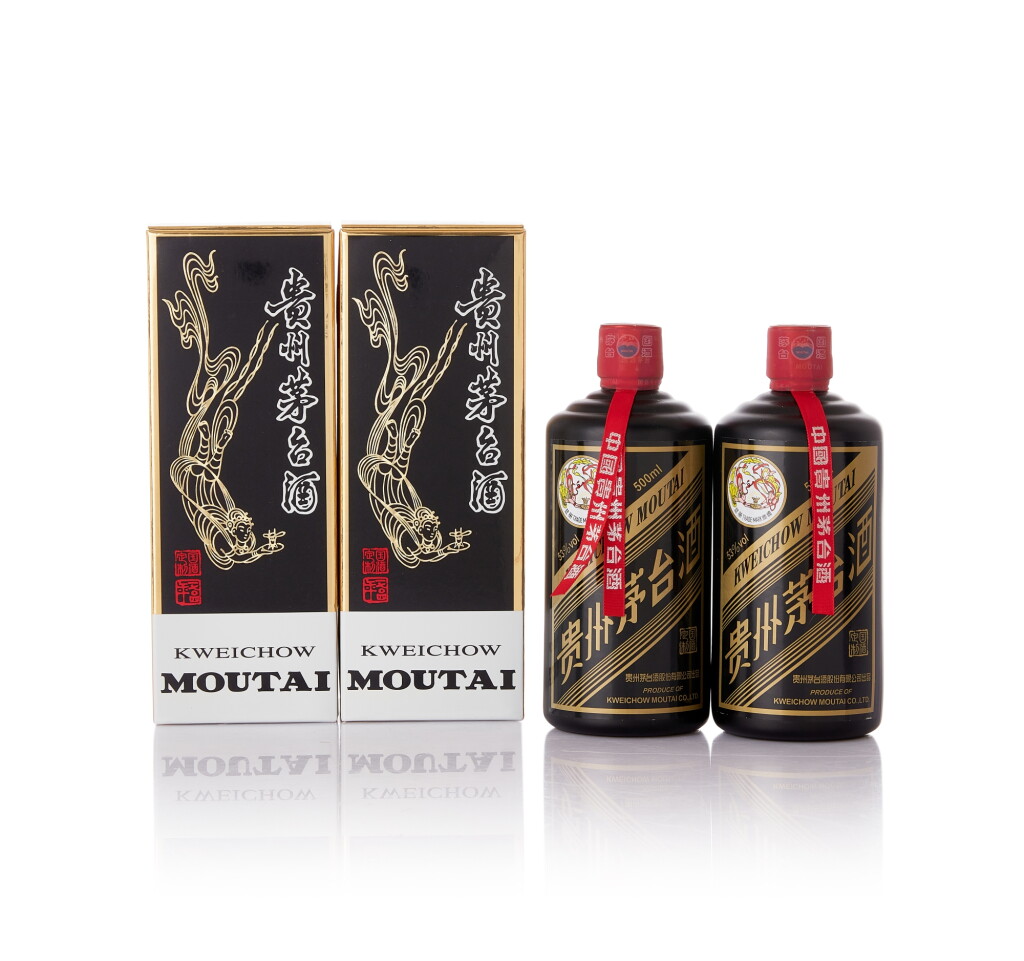 View full screen - View 1 of Lot 7320. 2017年產"飛天牌"貴州茅台酒 (黑) Kweichow Flying Fairy Moutai Black Edition 2017 (2 BT50).