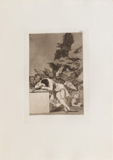 View full screen - View 1 of Lot 115. Los Caprichos.1928-1929. Suite des 80 gravures, pour l'exposition de Séville 1929 (portefeuille de l'éditeur).