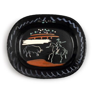 View full screen - View 1 of Lot 19. Corrida sur fond noir (Alain Ramié 198).