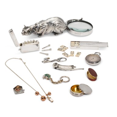 View full screen - View 1 of Lot 252. A group of silver and silver-plate items, various dates and makers.