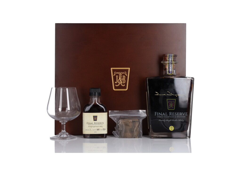 View full screen - View 1 of Lot 141. James Thompson & Brother 'Final Reserve' Kentucky Straight Bourbon 45 Year Old 120 Proof 1970 (1 BT 75cl).