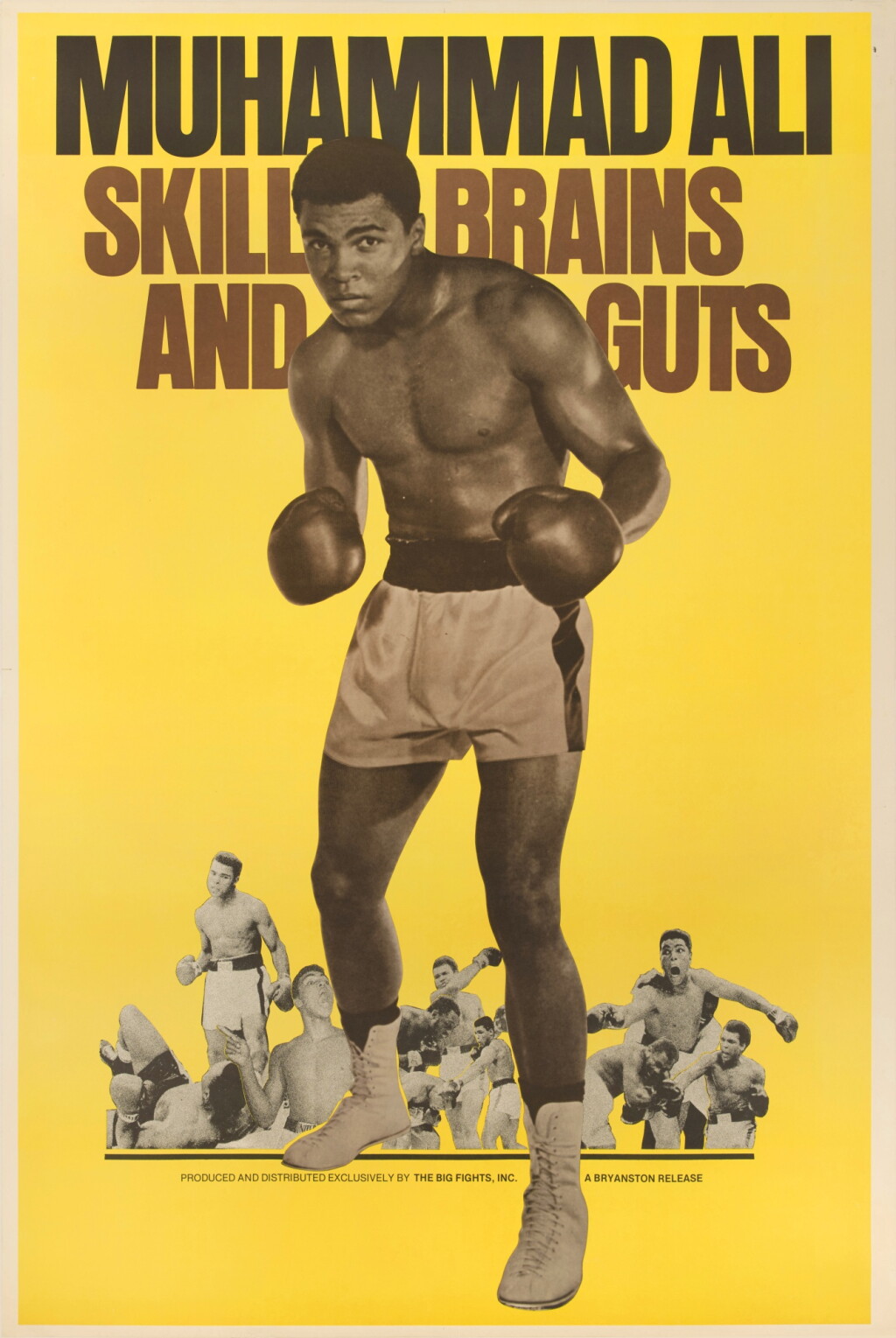 全萤幕检视 - 查看163a.k.a. Cassius Clay/ Muhammad Ali: Skill, Brains and Guts (1970), re-release poster (1975), US的1
