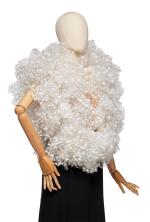 Evening Gown with Dramatic Cloud-like Ruffles of Swiss Spotted Tulle, late 1970s